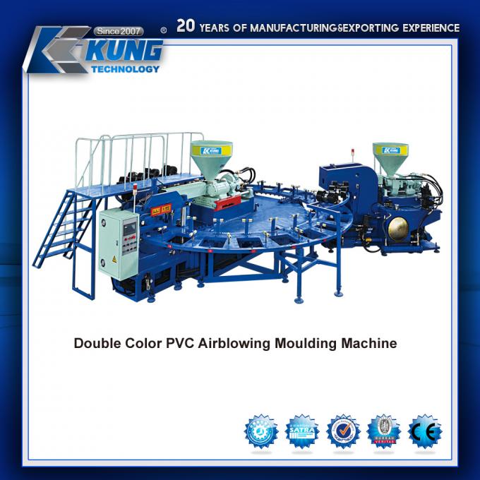 Διπλή μηχανή PVC Airblowing χρωμάτων/μηχανή PCU για την παραγωγή παπουτσιών